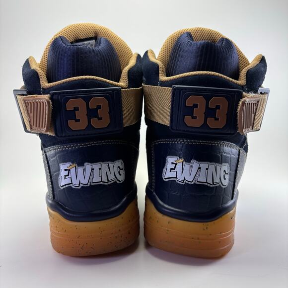 EWING ATHLETICS “Where Brklyn At?“ 33 HI Navy /Gold Athletic Shoes Mens Size 10 - Picture 2 of 12